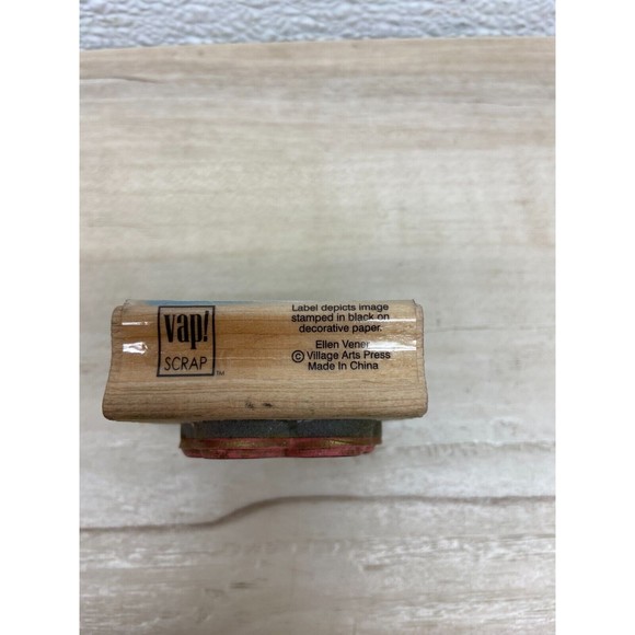 Vap Scrap Present Wood Mounted Rubber Stamp - Picture 3 of 5